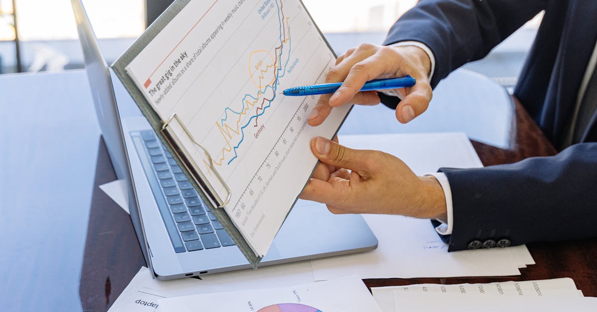 Close-up of a computer screen displaying colorful healthcare analytics charts and graphs for clinic performance management.